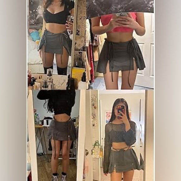 Y2k Mini Skirts Women Preppy Skirt High Waist Pleated Skirt with Shorts - Picture 4 of 6